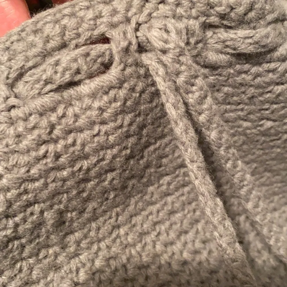 Vintage Y2K DKNY lambswool gray knit sweater skirt, size large - Image 6