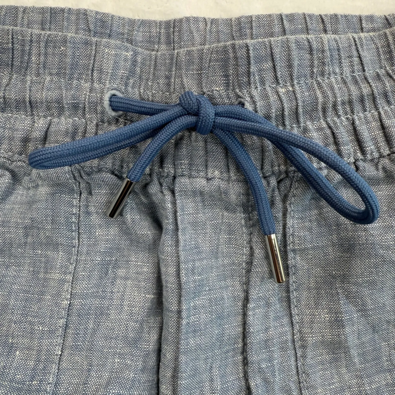 Athleta‎ Linen Blend Jogger Pants Lightweight Drawstring Waist Blue Size 2 - Image 5