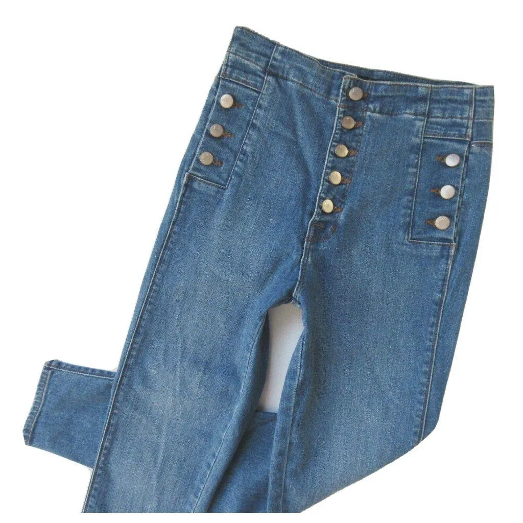 NWT J Brand Natasha in Lovesick Sky High Crop Skinny Buttonfly Stretch Jeans 29 - Image 5