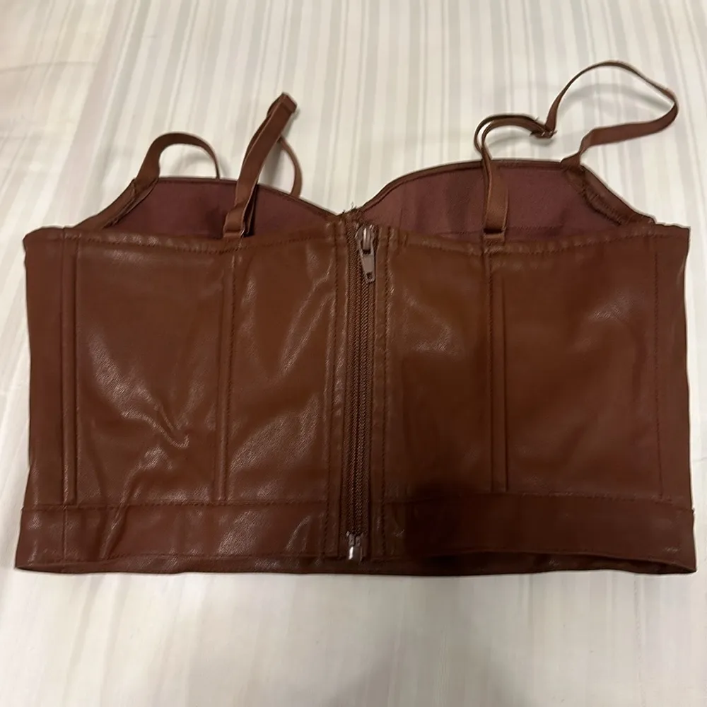 Faux leather corset top - Image 3