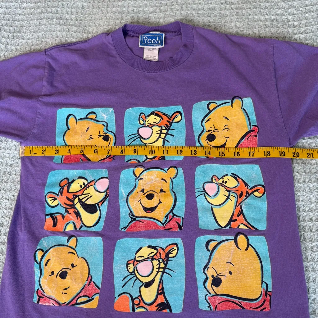 Vintage Disney Winnie the Pooh Tigger T Shirt Tee Womens Medium Purple Top - Image 6