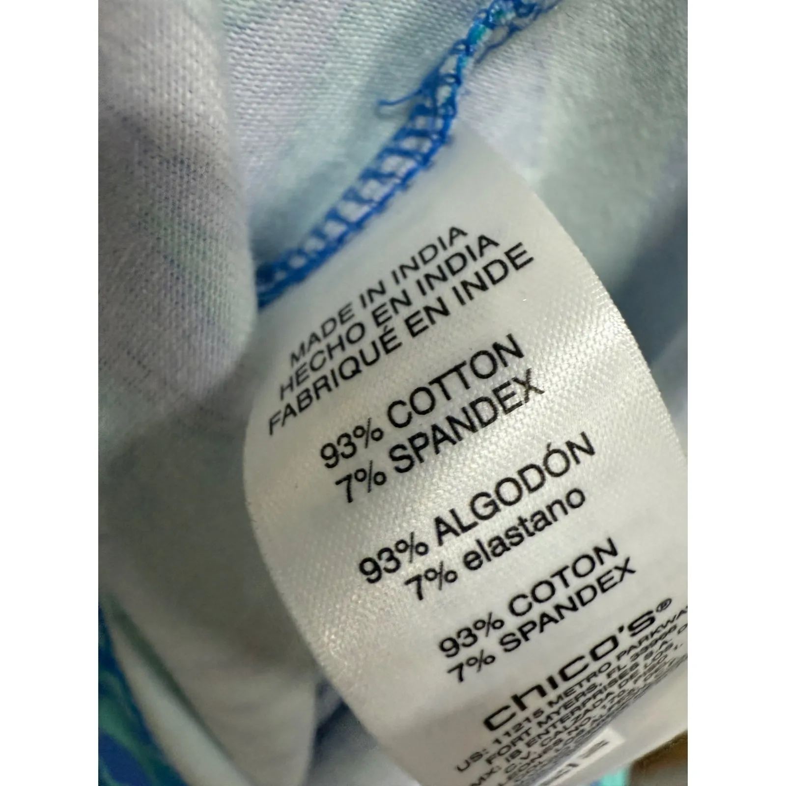 Chico's Women's Blue Lush Foliage Nikki Boat Elbow Mini Dress Size 1 Large - Image 6