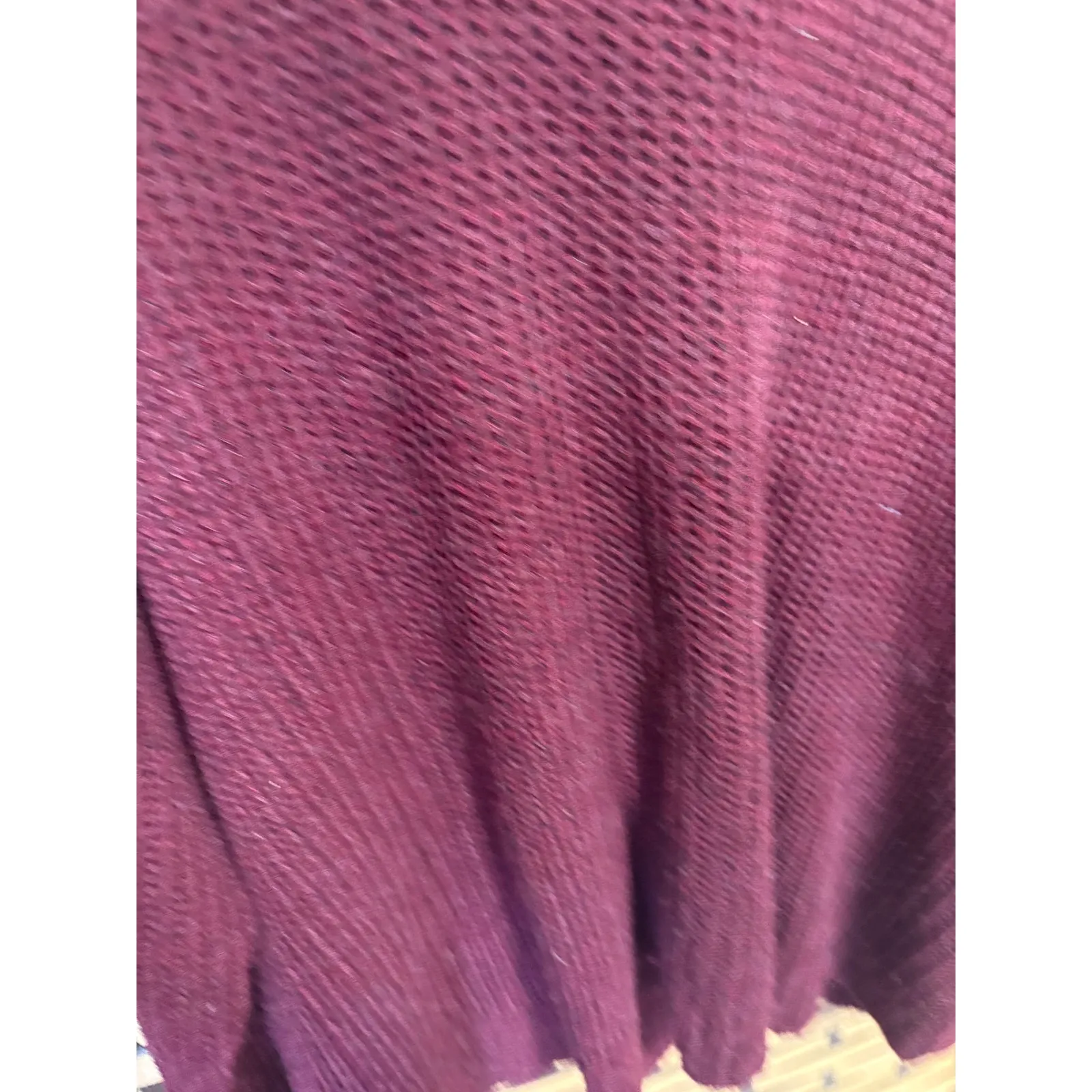 Catherines Burgundy Open Knit Cowl Neck Sweater Size 3X - Image 5