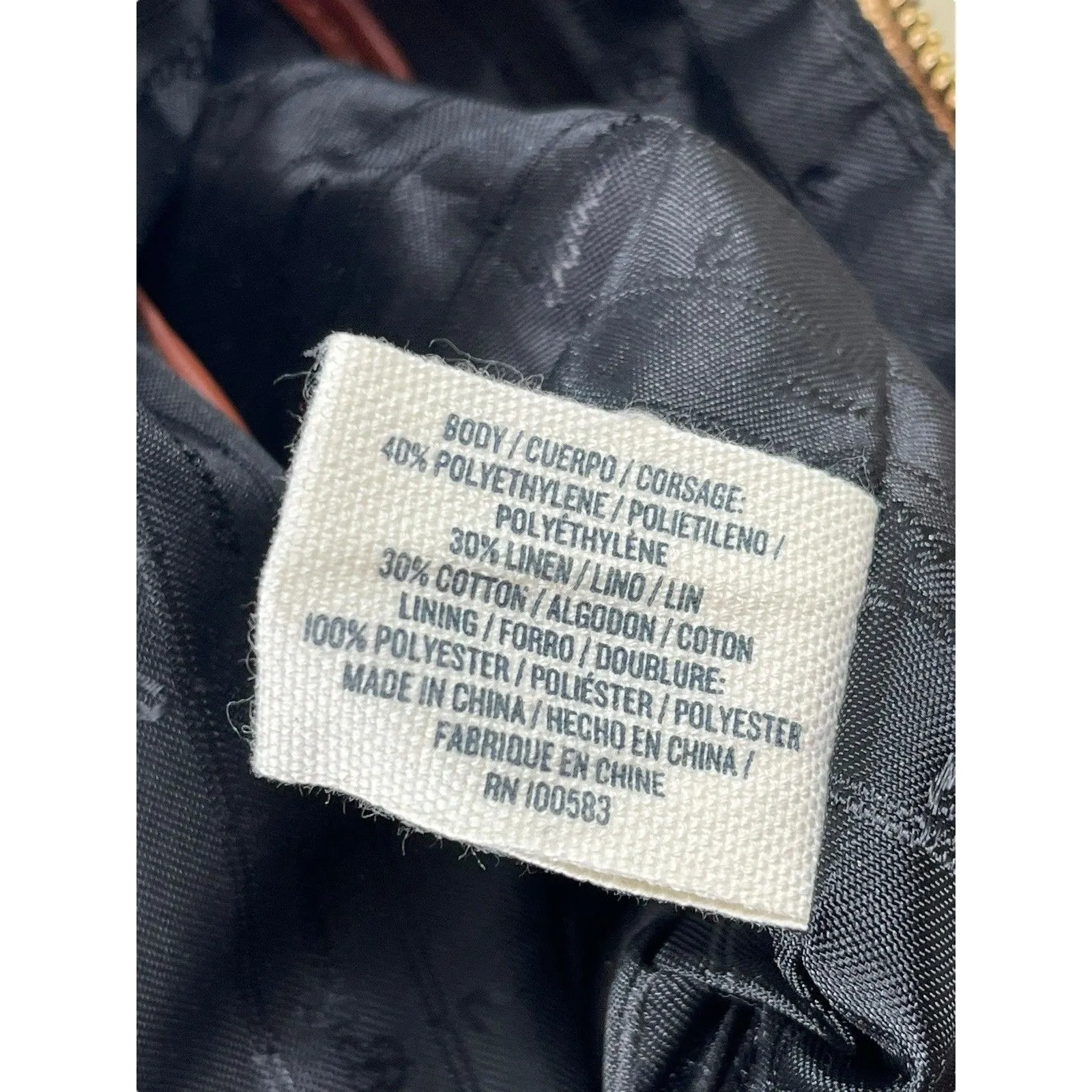 Tommy Bahama Tan Black Woven Tote Bag Brown Strap Large Shoulder Purse Beachy - Image 5