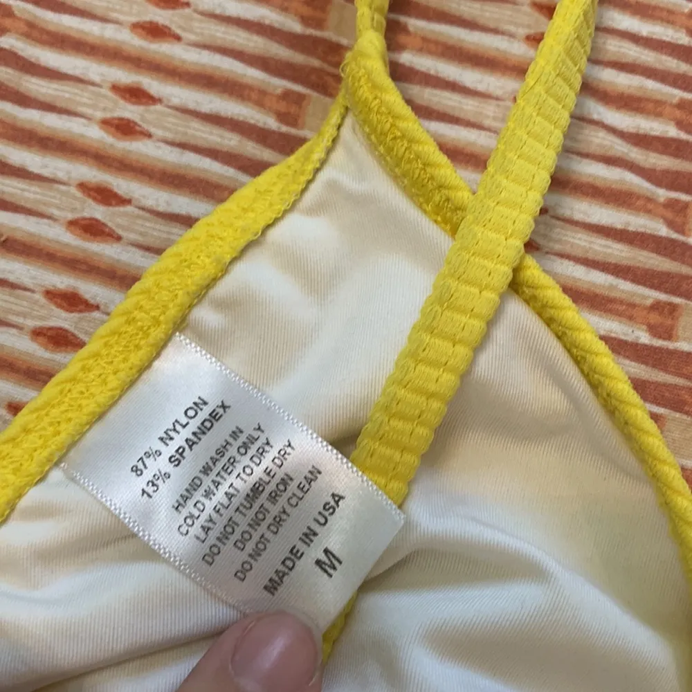 Los Angeles Apparel swim top triangle bathing suit swimsuit pool beach summer - Image 2