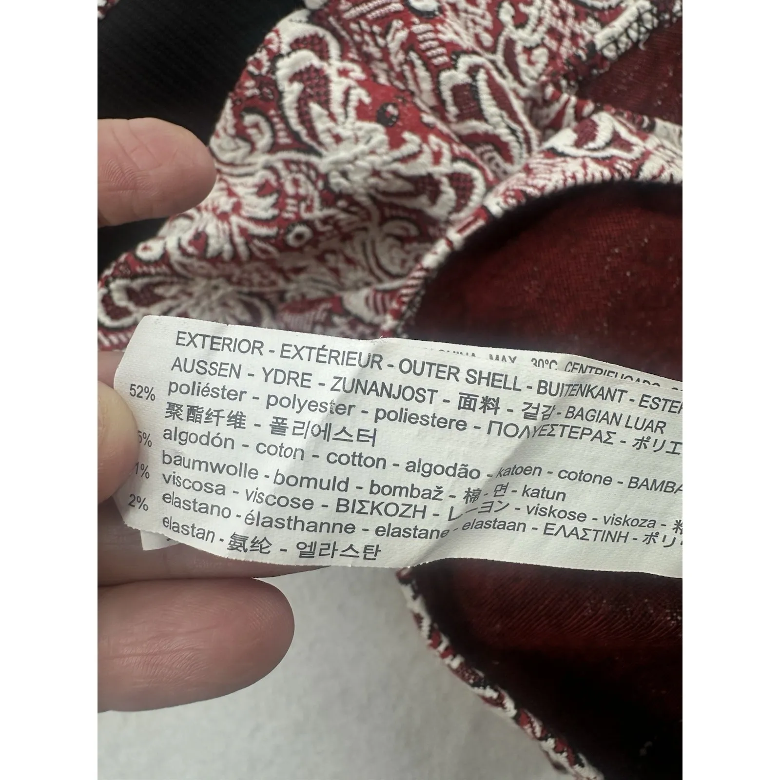 Zara Red Printed Structured Dress Size S - Image 16