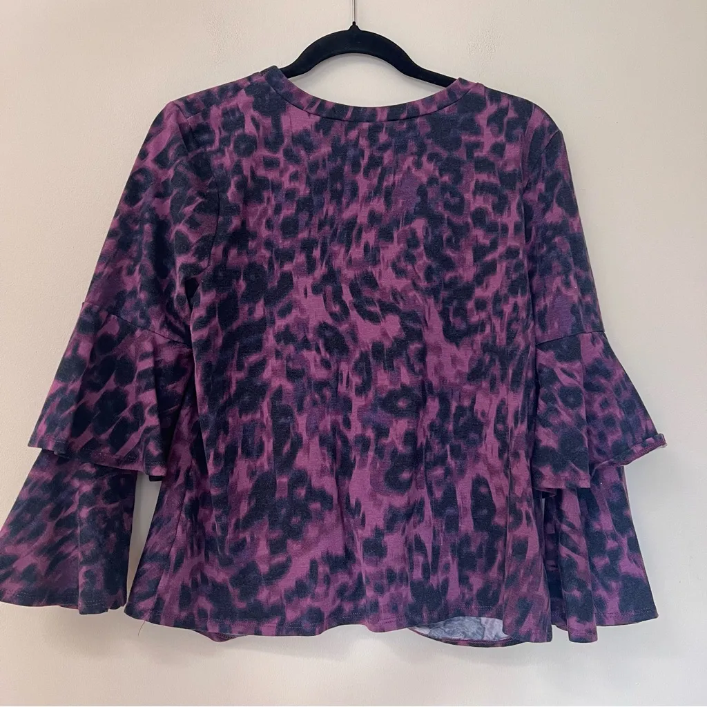 Bold Elements  Purple Leopard Top - Image 2
