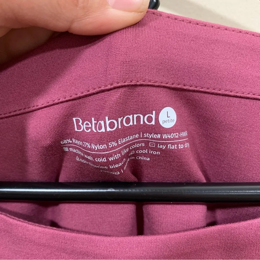 NWOT BetaBrand Women’s Purple Plum Shift Dress Sz Large petite with pockets - Image 2