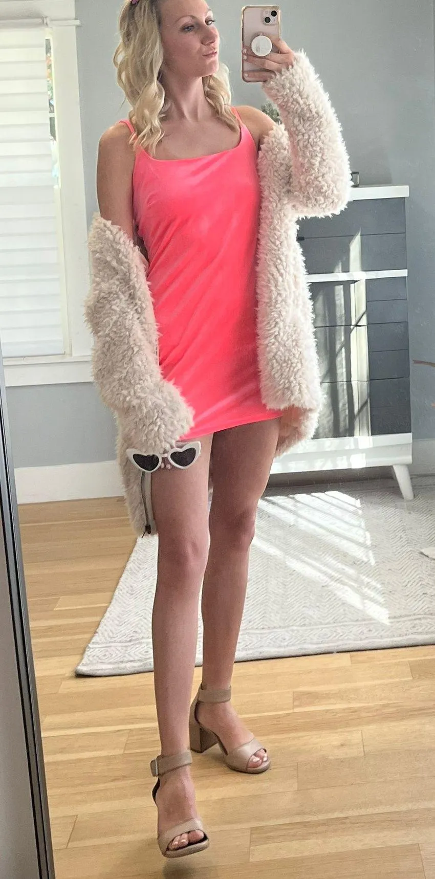 Faux Fur Cream Coat - Image 4