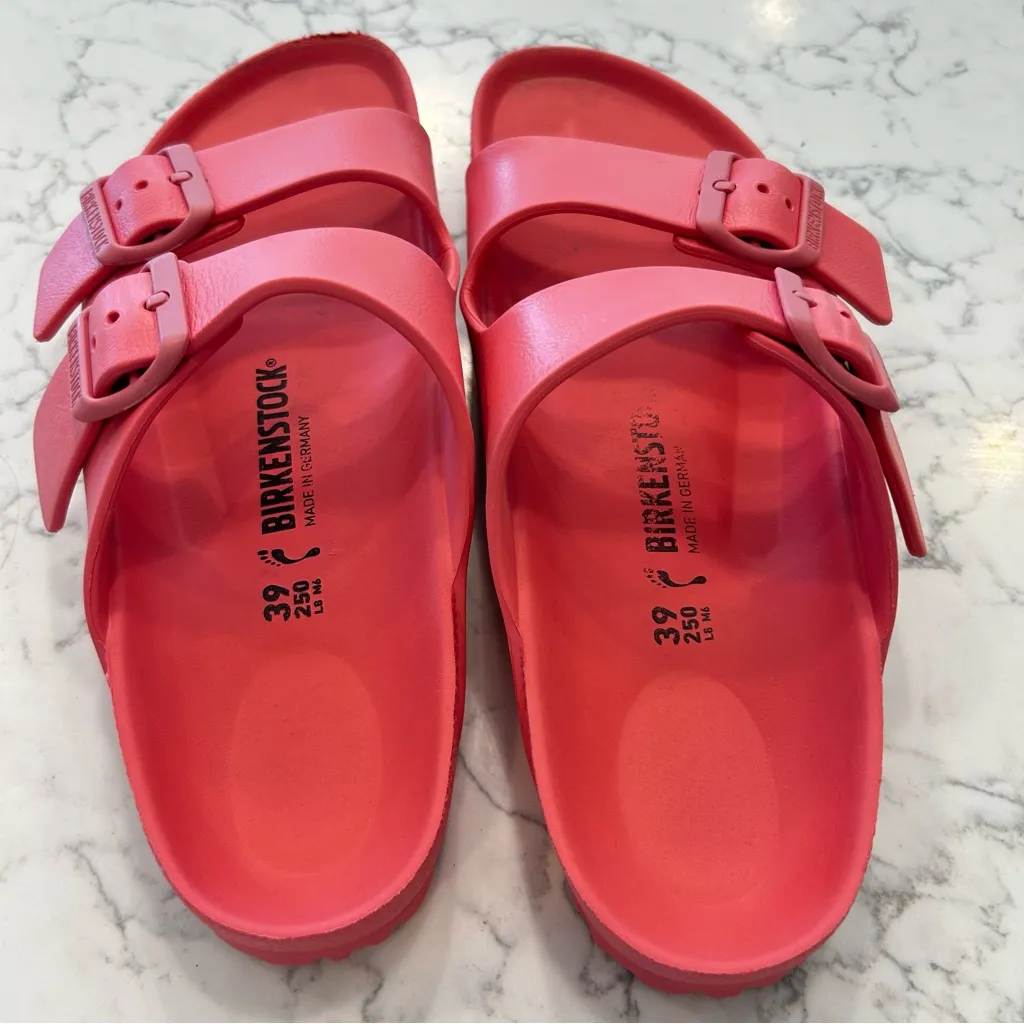 Birkenstock Pink Arizona Slip On Lightweight Sandals Size Woman’s 8 - Image 4