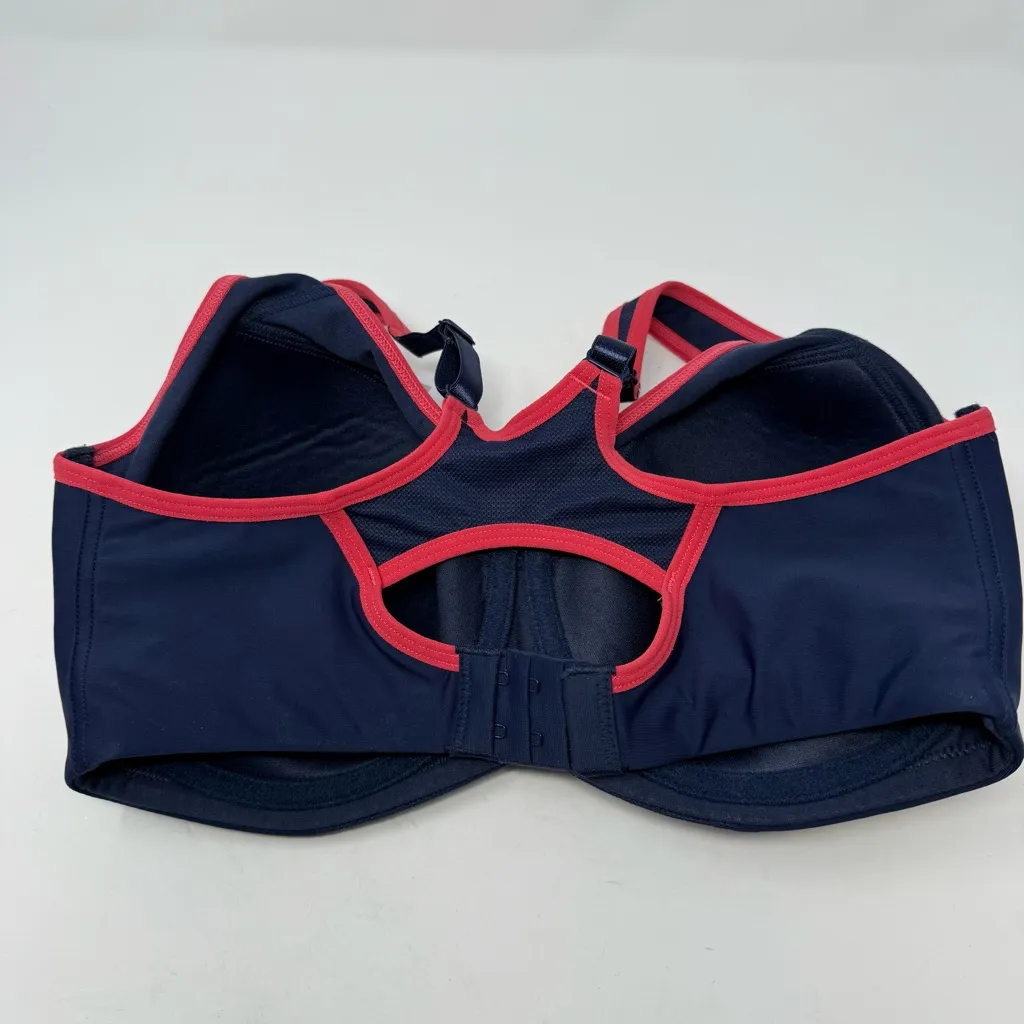 SYROKAN NWT Full Support Racerback Lightly Lined Underwire Sports Bra 34E Blue Size undefined - Image 12