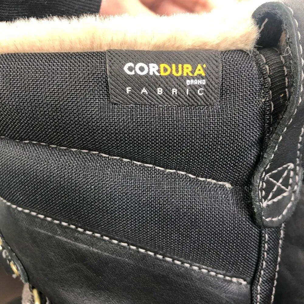 Timberland Mount Hope Mid Waterproof Lace Up Black Faux Fur Winter Boots Size 6 - Image 6