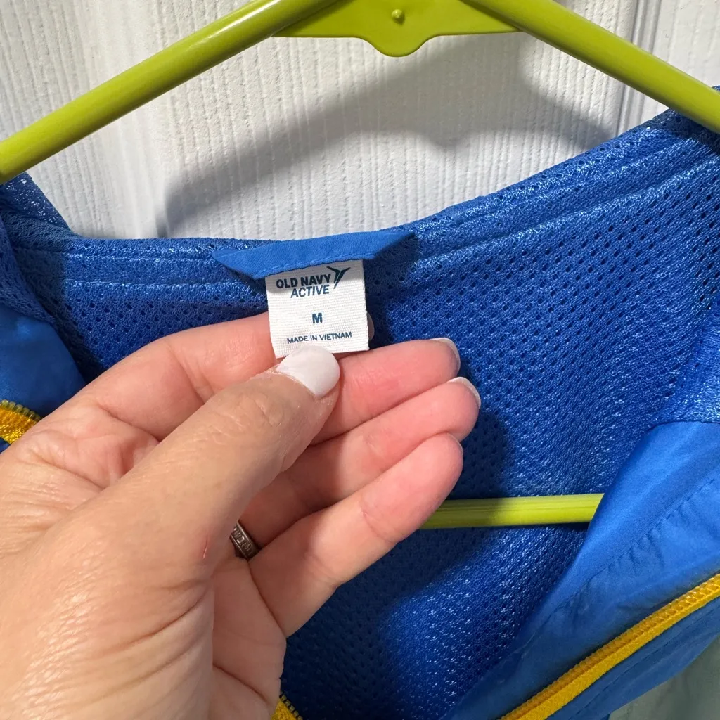 Old Navy  Colorblock Windbreaker Jacket - Blue, Green, Yellow - Image 2