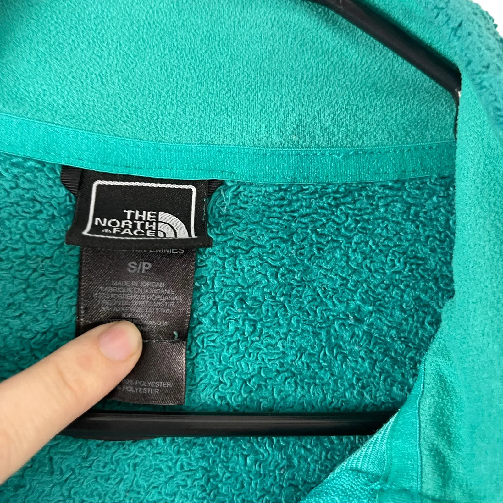 The‎ North Face Women's Size Small Green Fleece Fuzzy Full Zip Sweater - Image 6