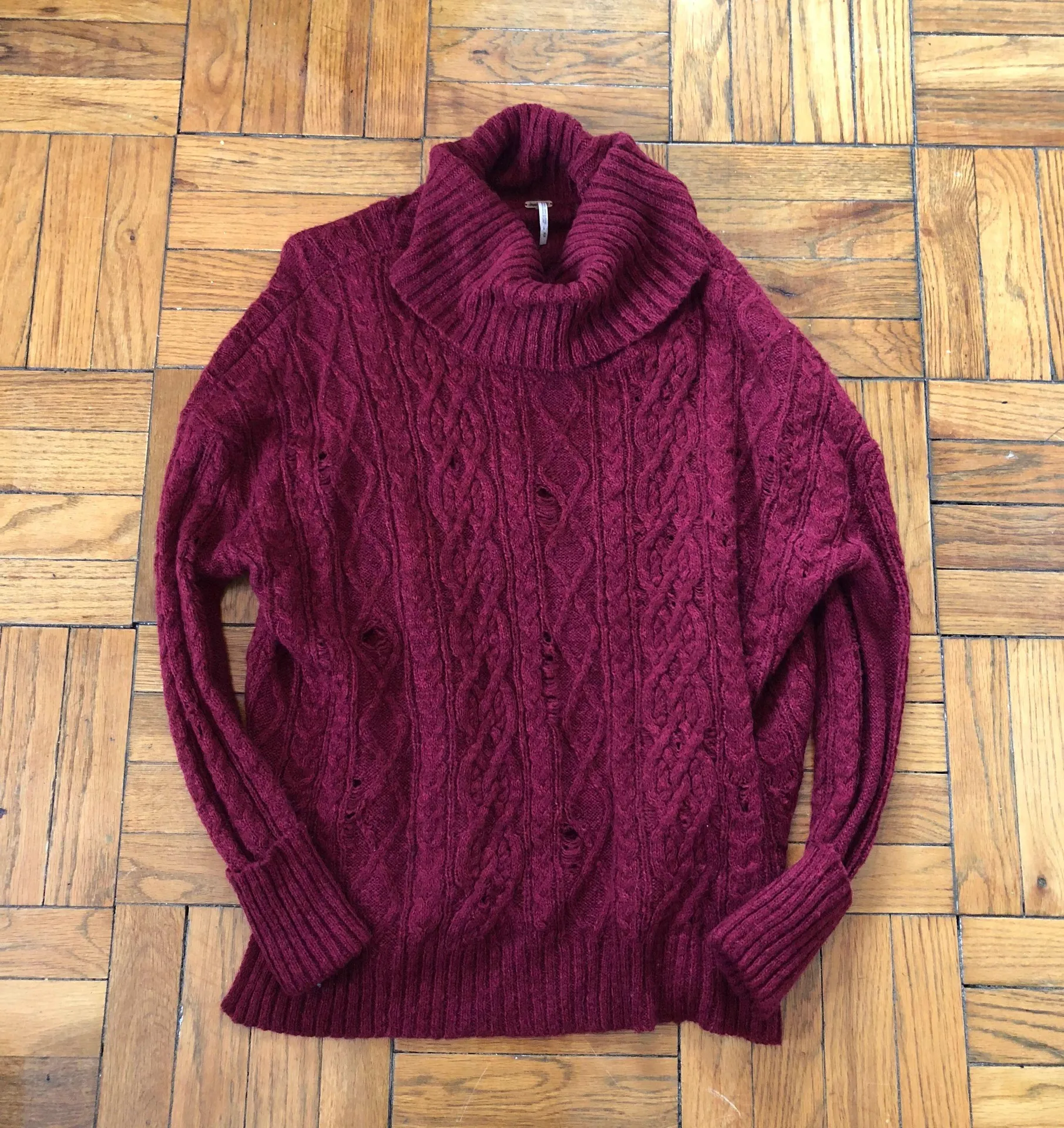 Free People Distressed Oversized Sweater - Image 2