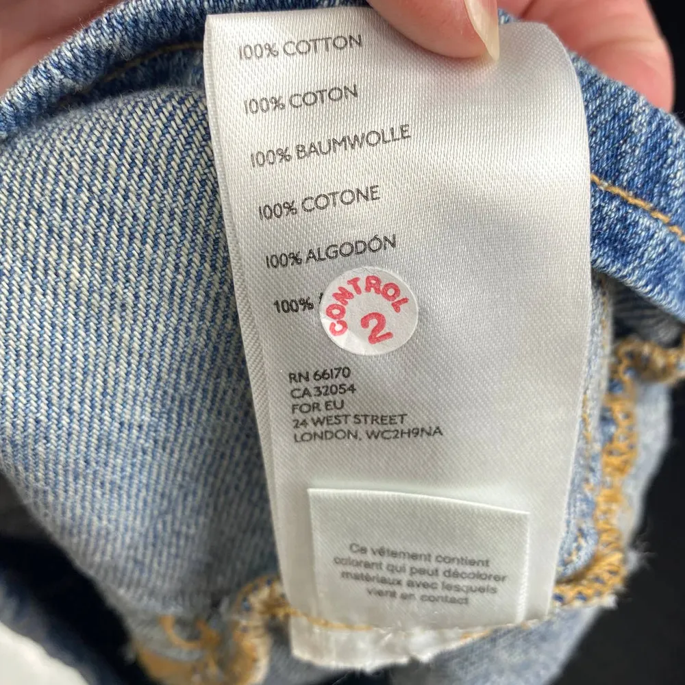 We the Free Denim Utility Mini Skirt High Waisted Light Blue Wash FP Womens 29 - Image 7