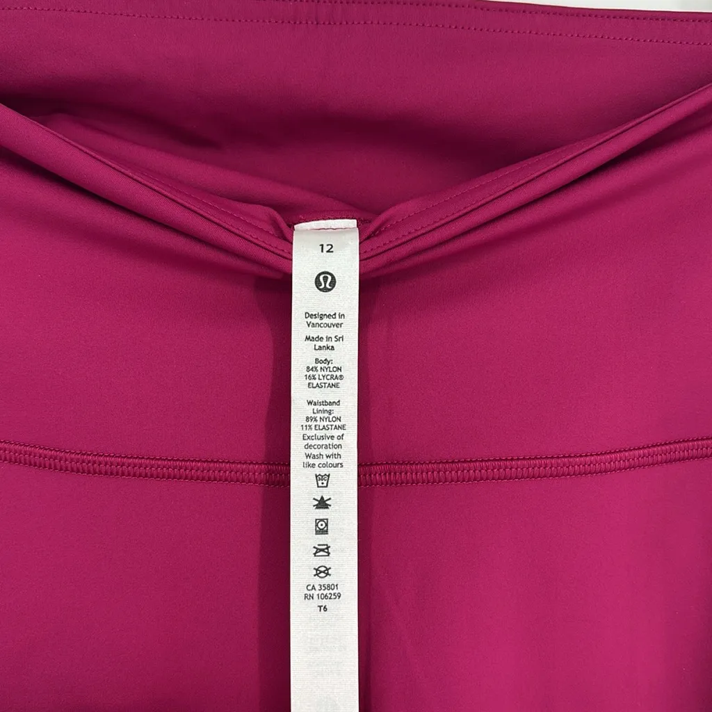 Lululemon Fast and Free HR Crop 23” Leggings Women's Size 12 in Wildberry NWT! - Image 9