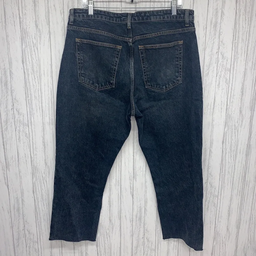 Womens Size 34X30 Topshop Straight Leg Raw Hem Jeans NWT - Image 6