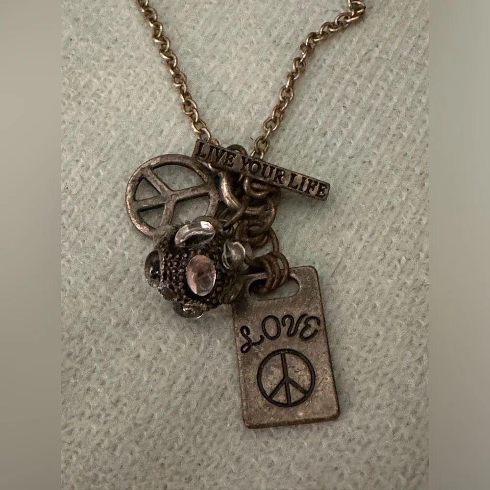 Live Your Life Love Necklace NWT Brown - Image 2