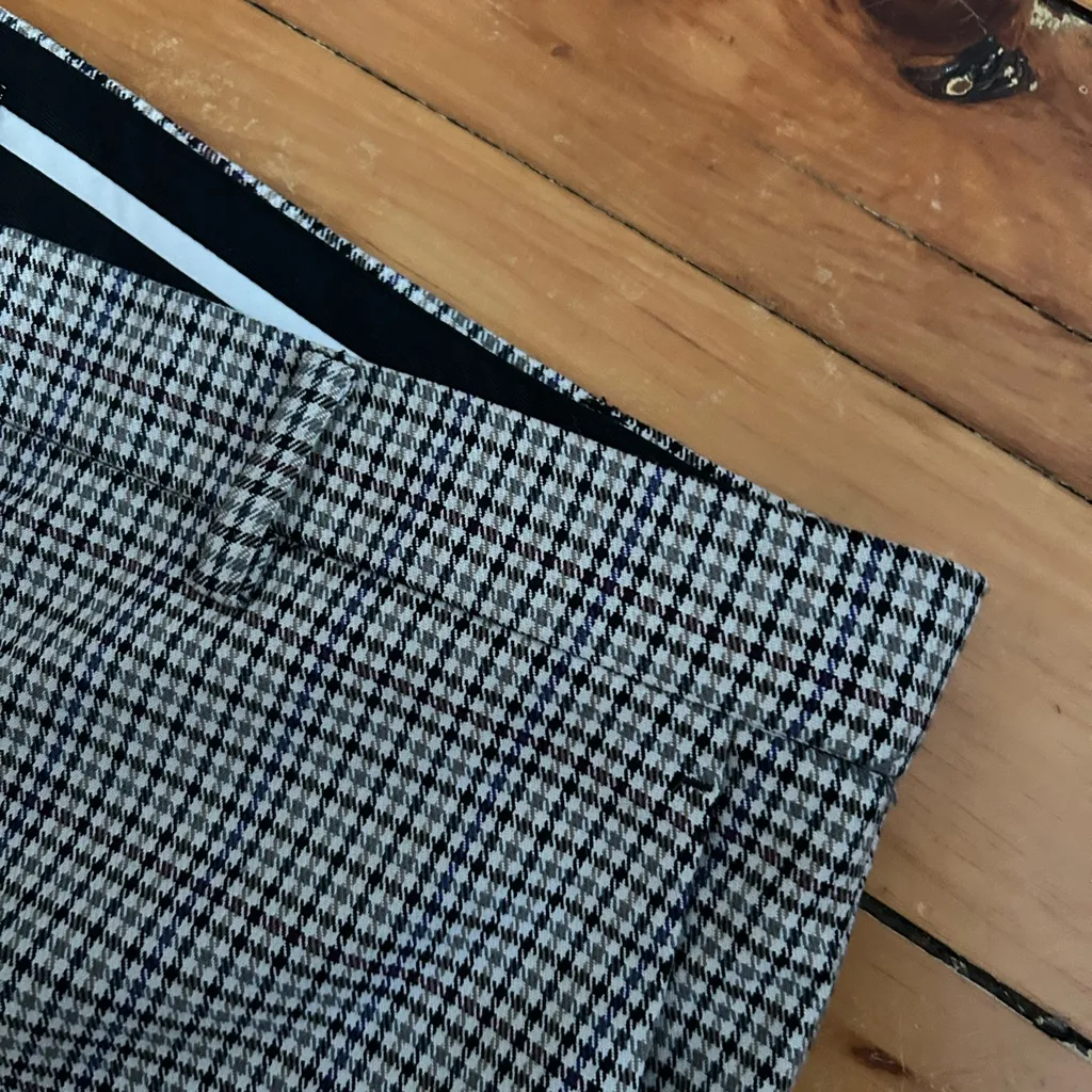 ☀️3/$25 Ann Taylor Women's Black and White Checkered Pants medium trousers - Image 3