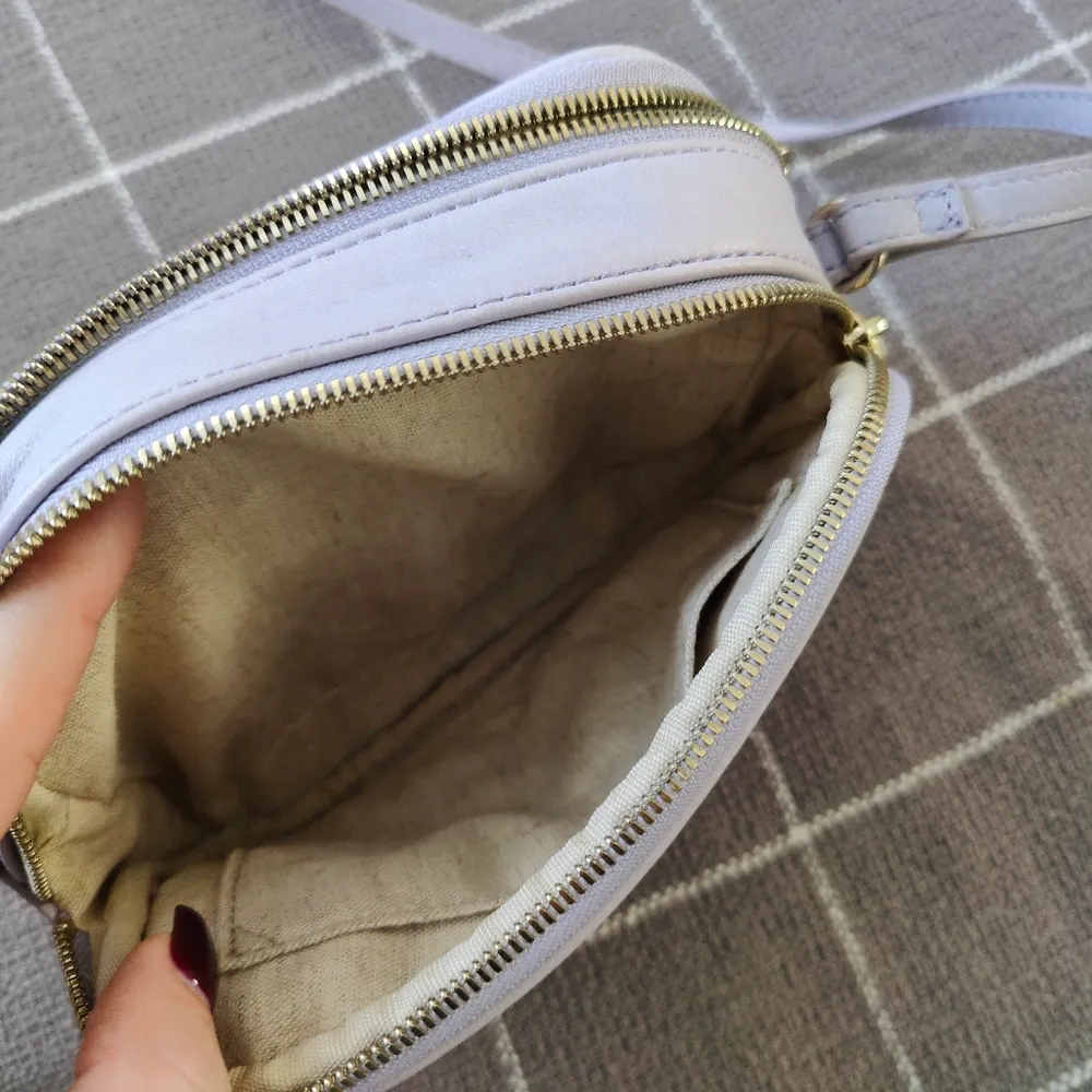 Mark and Graham Leather Crossbody Bag Purple - Image 9