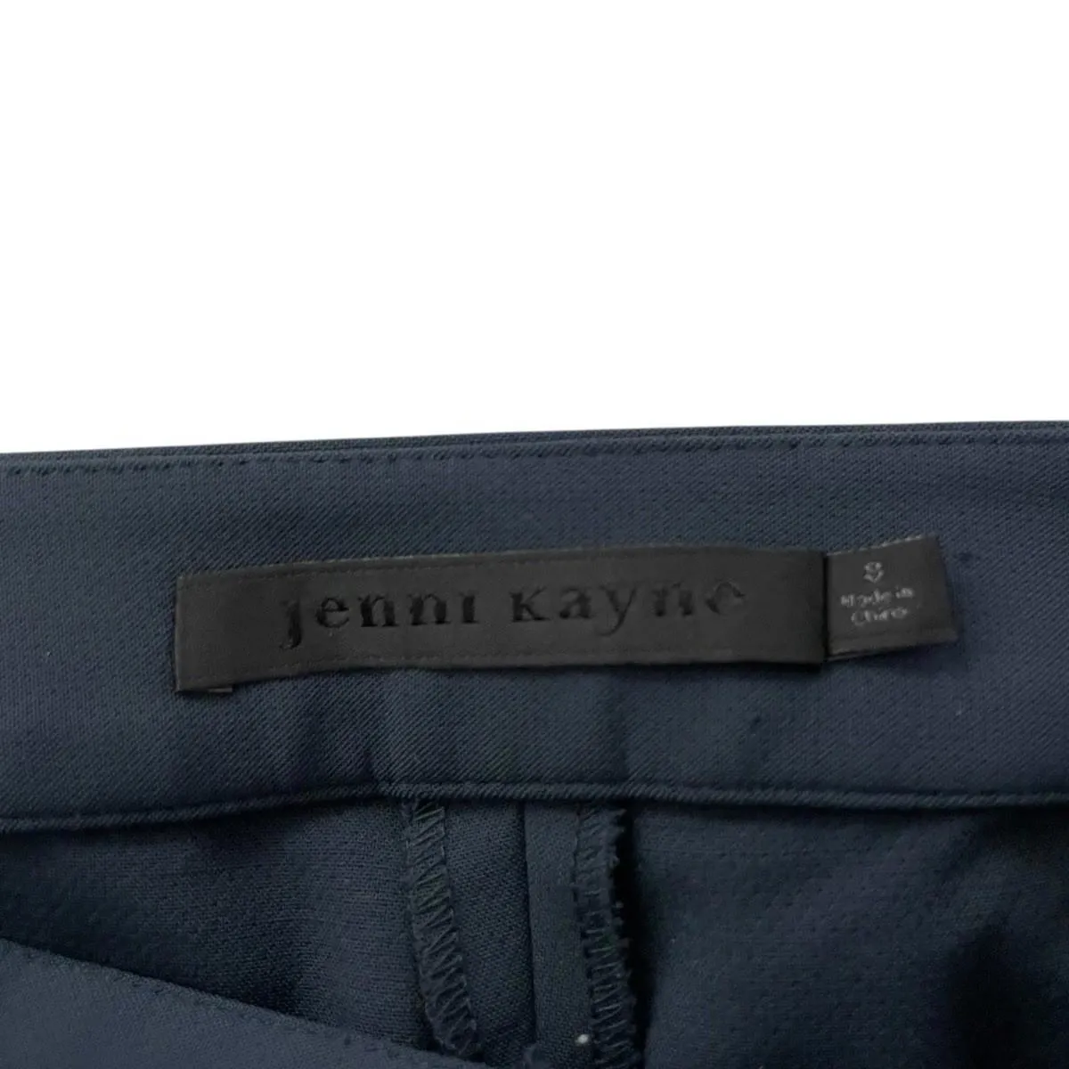 Jenni Kayne Slim Trouser Pants Side Zip Navy Blue Women's Size 8 26” Inseam - Image 3