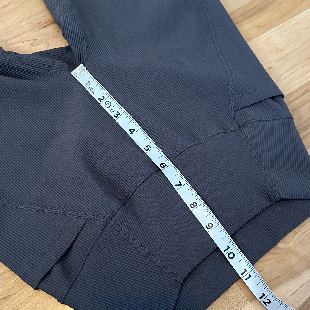 BuffBunny Collection Ribbed Biker Shorts Grey Medium Gray - Image 5