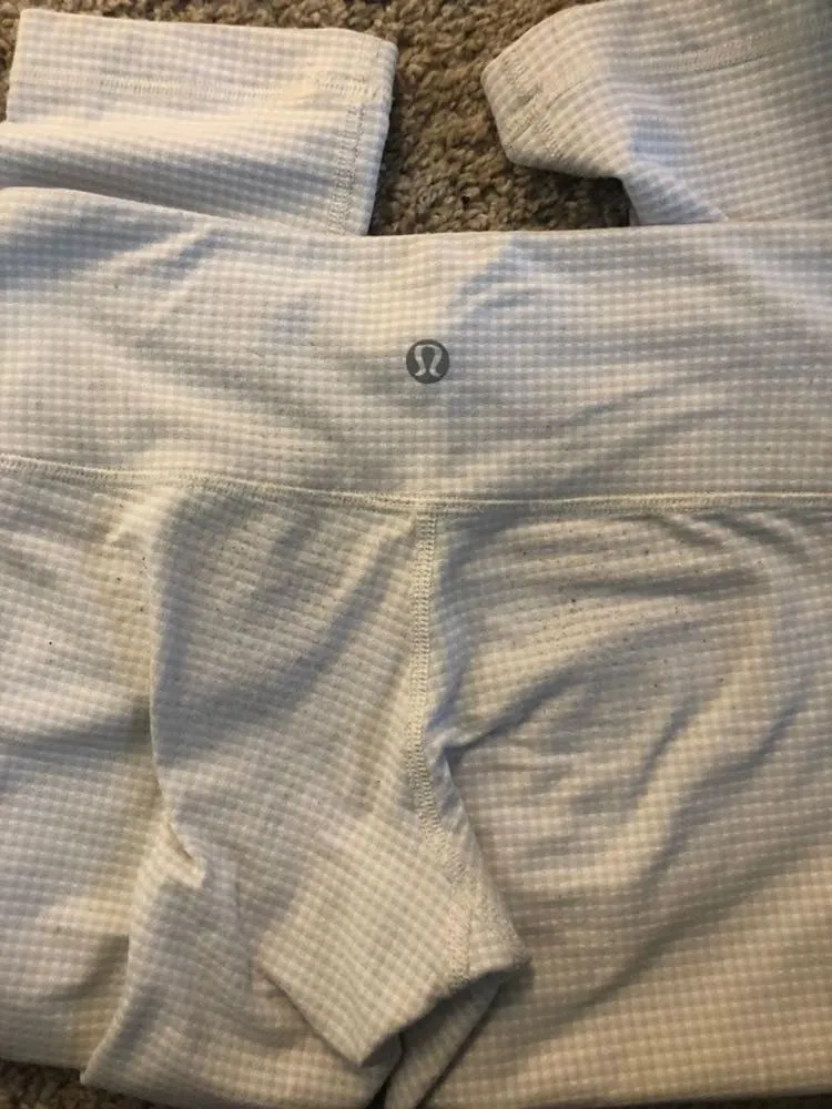 Lululemon Gingham Print Cropped Leggings - Image 4