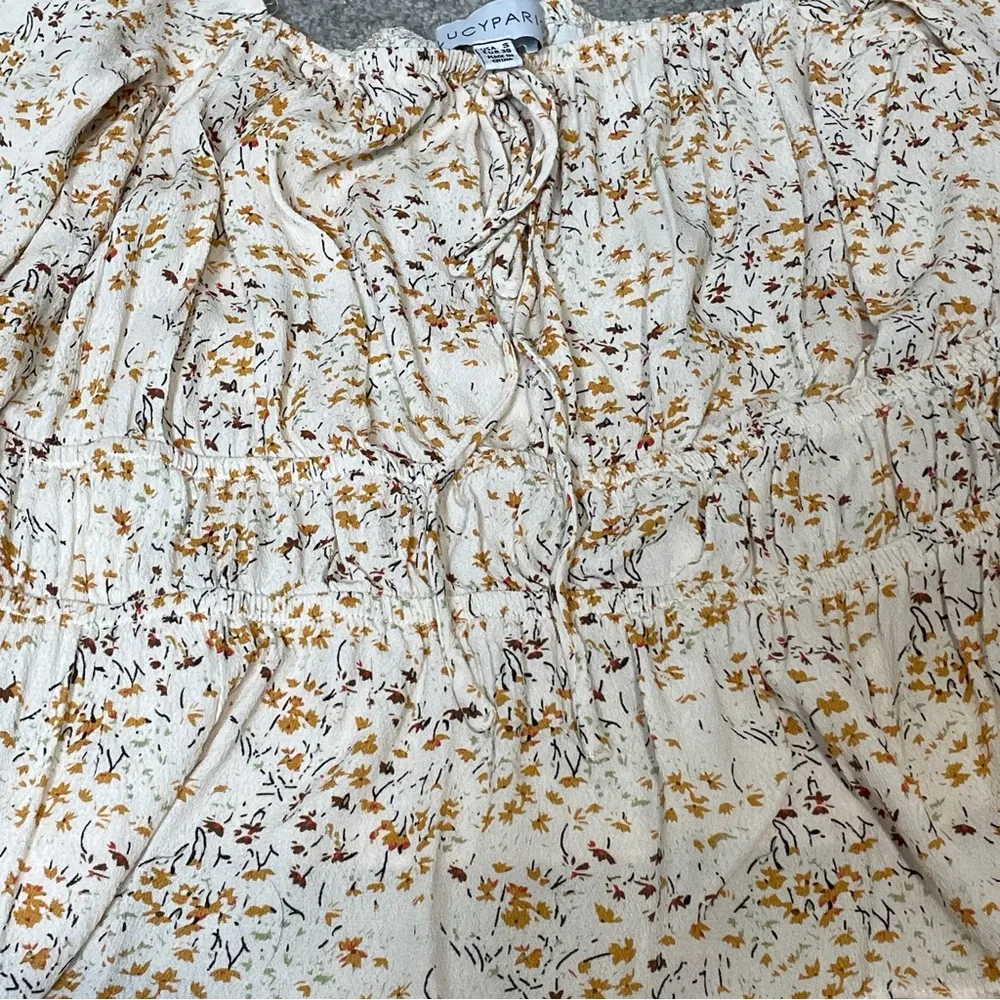 Lucy Paris Squareneck Floral Top Size Small - Image 4