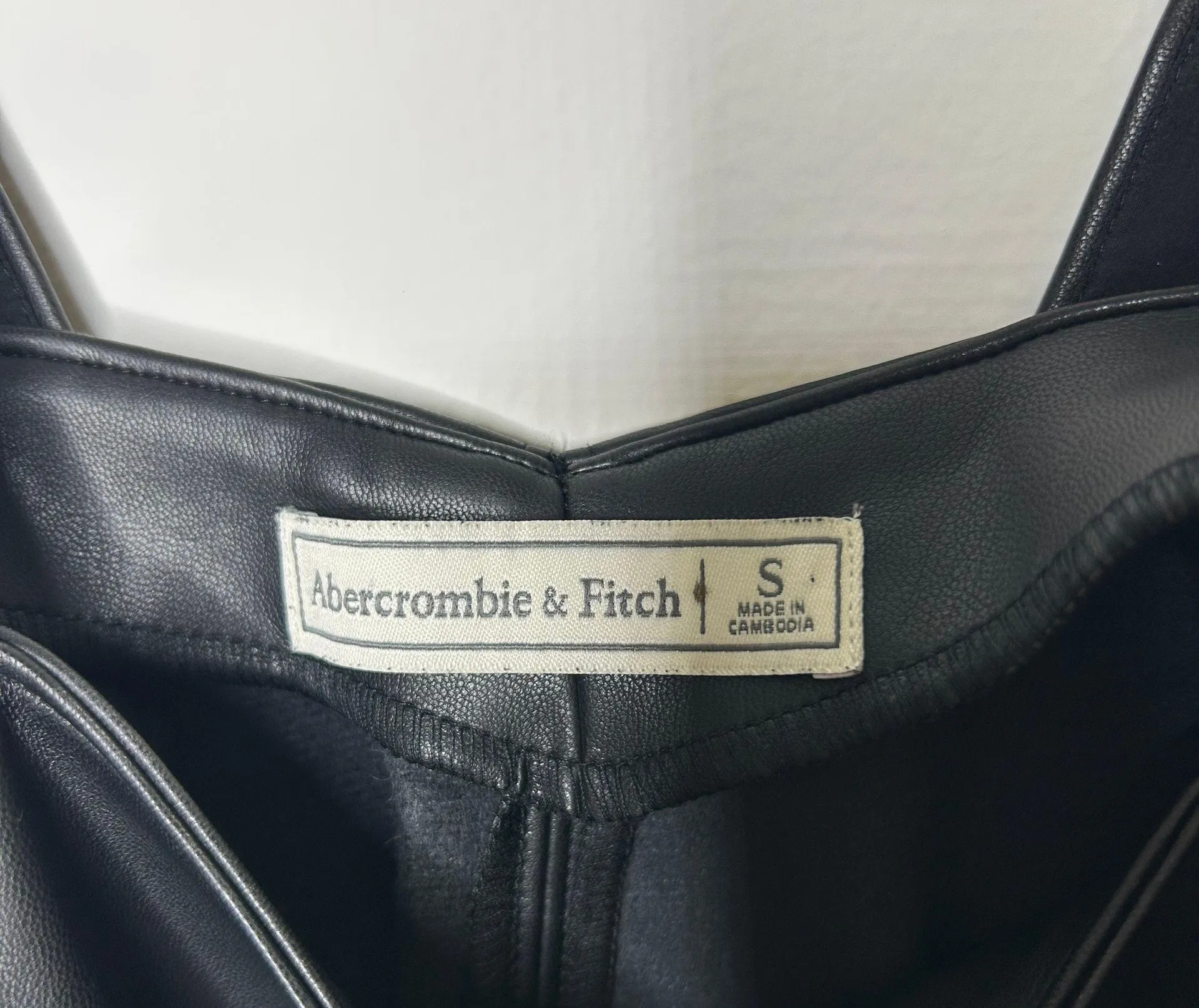 Black Faux Leather Front Pocket Mini Shift Dress Layering - Image 10