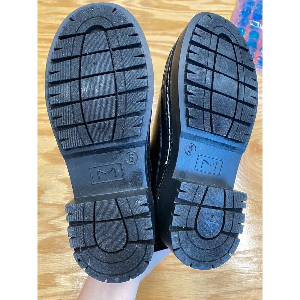 Marc Fisher LTD Fargo Sherpa Chelsea Boots Women's 5 M Black Leather Slip On S13 - Image 6