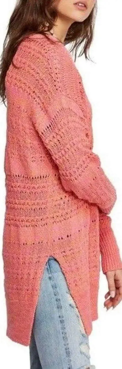 Free People Womens Hot Tropics V Neck Sweater Pullover Long Sleeve XS - Image 2