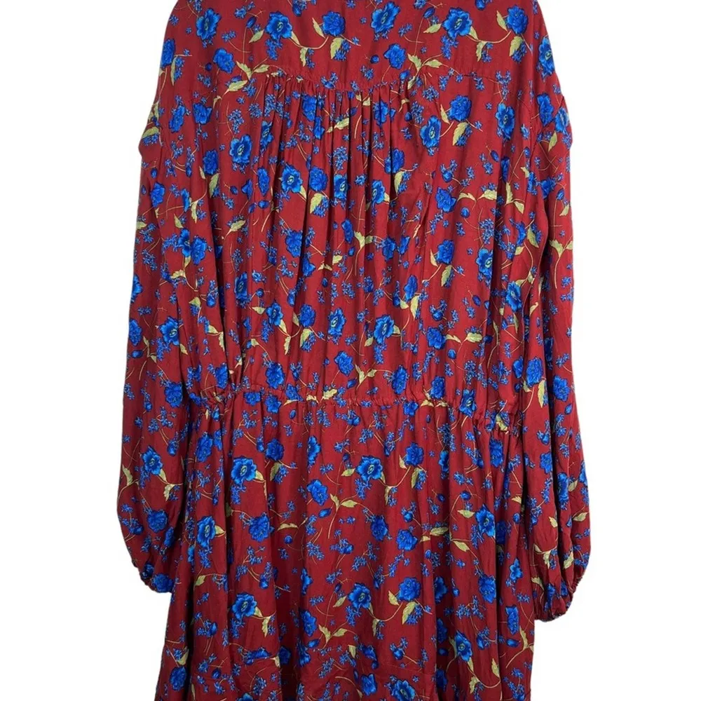 Free People Mini Flower Fields Mini Burgundy Dress S/P - Image 36