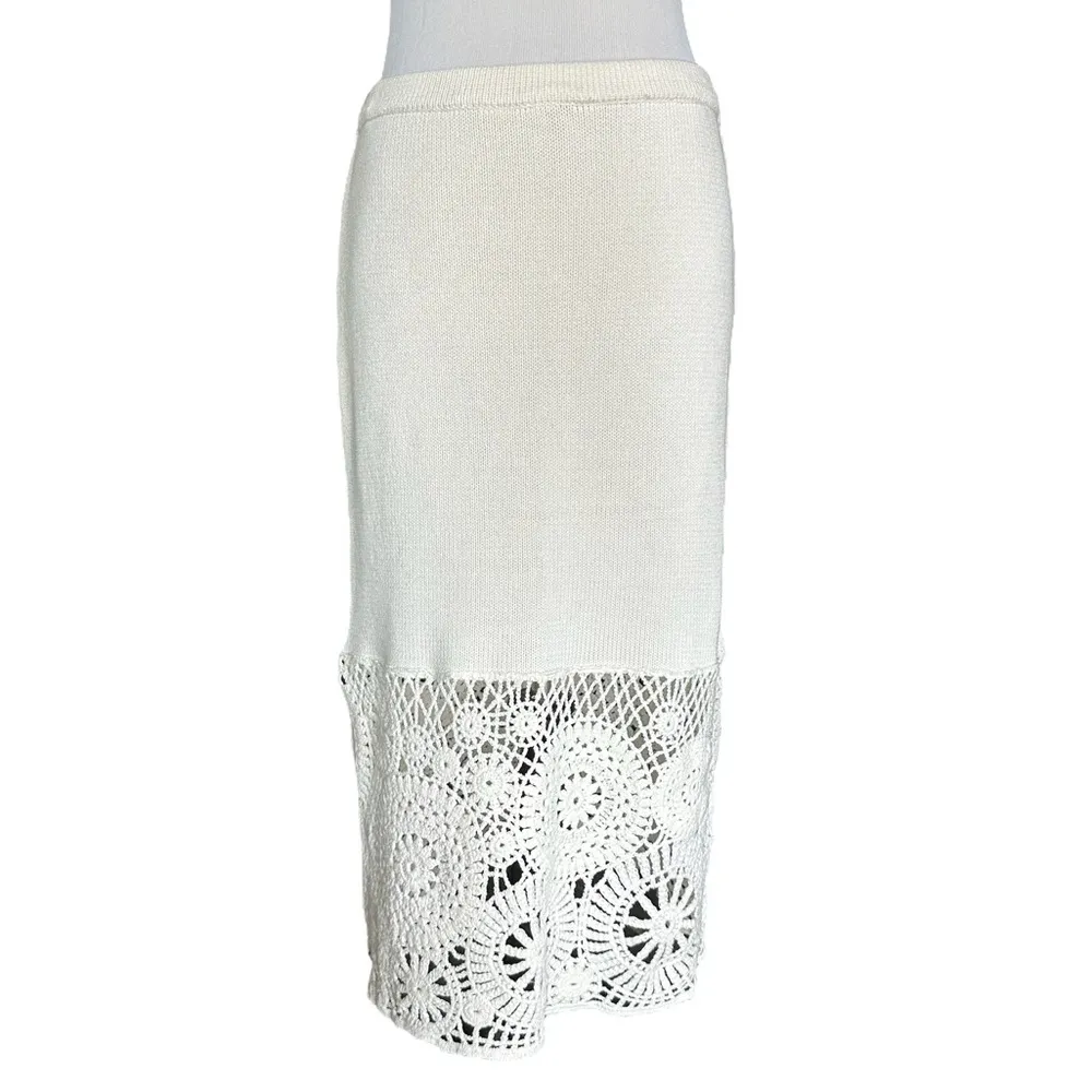 House of Harlow 1960 Crochet Knit Skirt 2 pc Set - Image 5