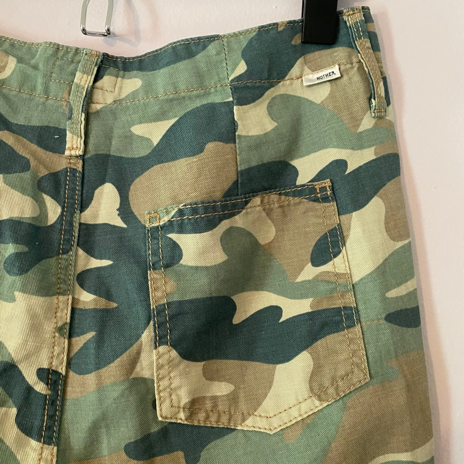 Mother The Shaker Chop Crop in Blue Green Camo Frayed Cropped Women's size 25 - Image 8