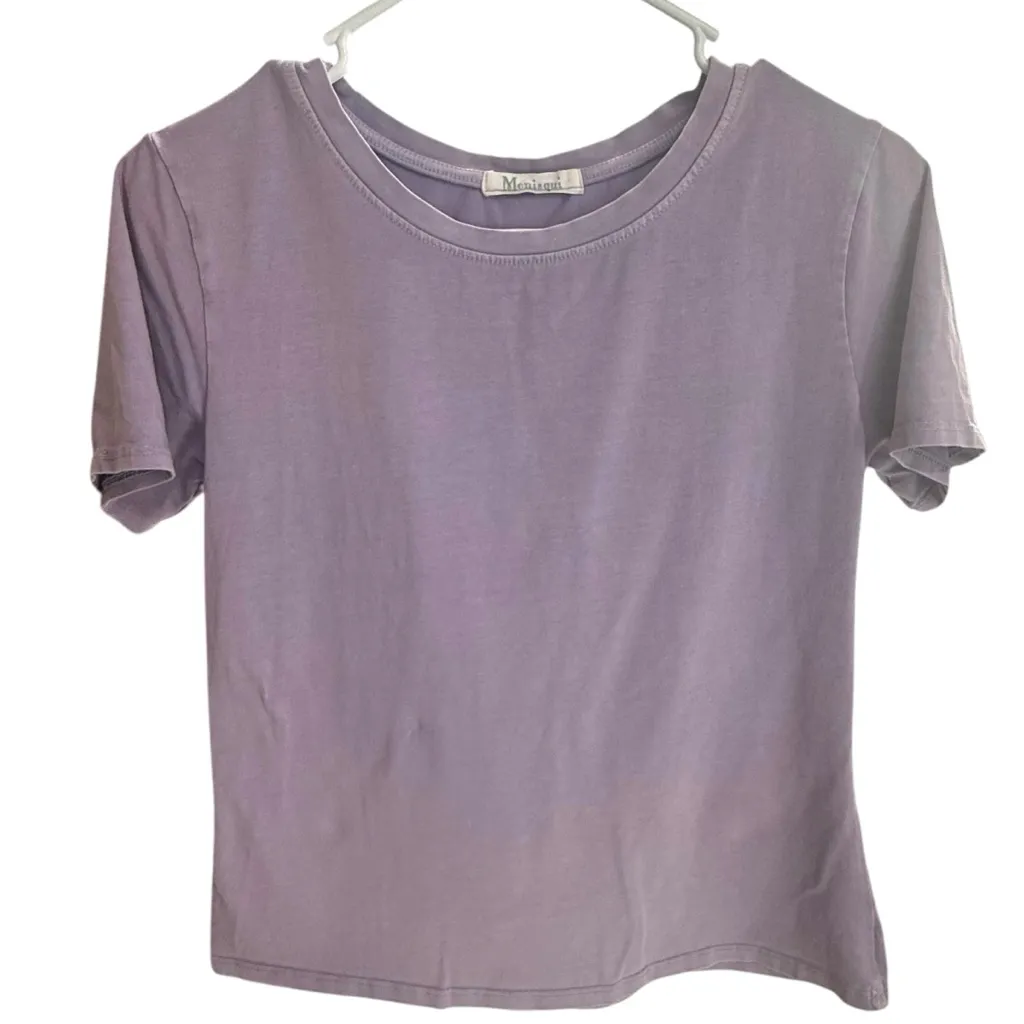 Monisqui Size S Italian Tee Shirt Bundle Green Purple 100%‎ Cotton Natural Dye - Image 2