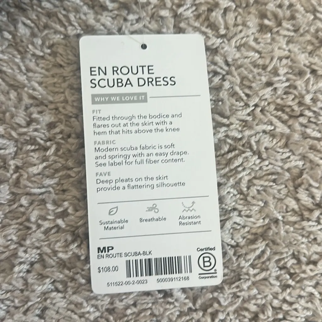 NWT Athleta Petite Black En Route Scuba Dress Sz MP - Image 14