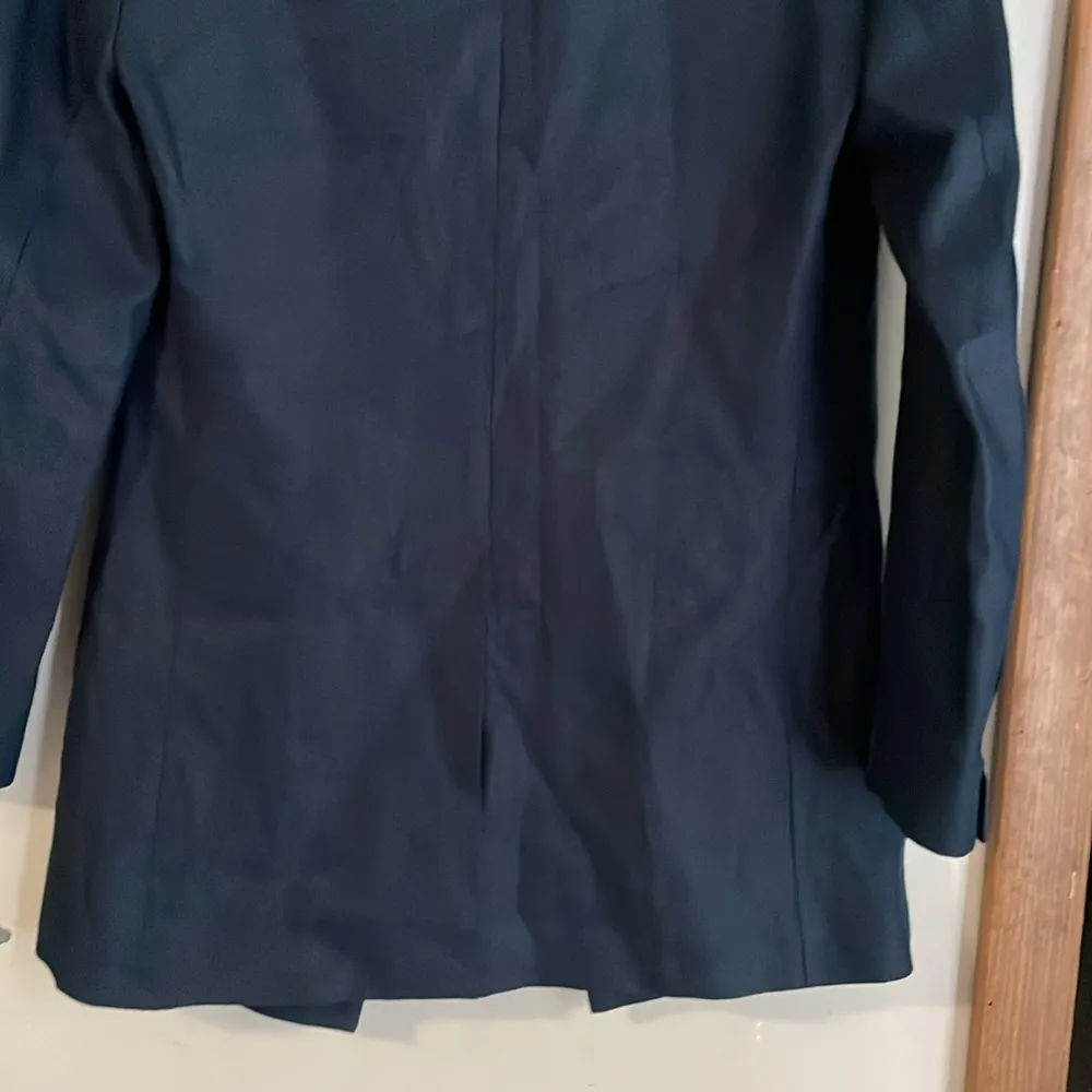 AYR  Coup Blazer Navy Linen Notched Long - Image 10