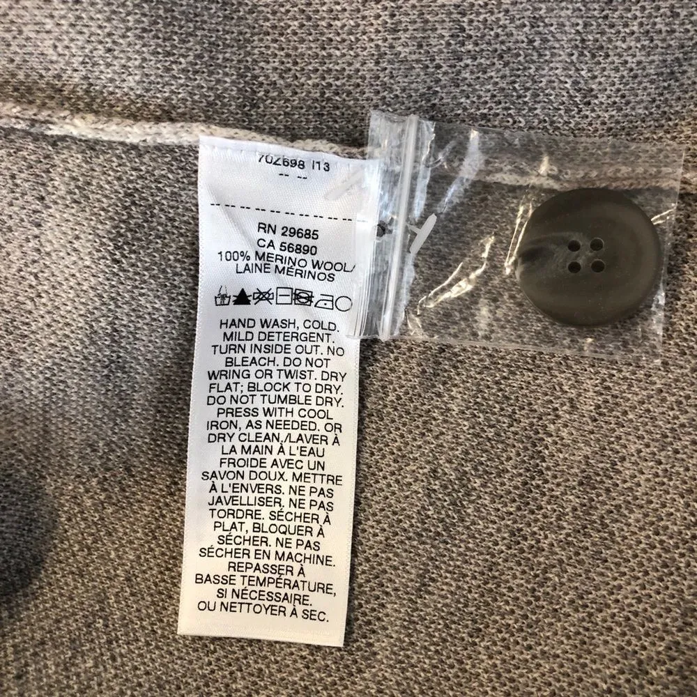 Pendleton Snow Cloud Grey Southwestern Button Cardigan Long Sleeve size Small - Image 13