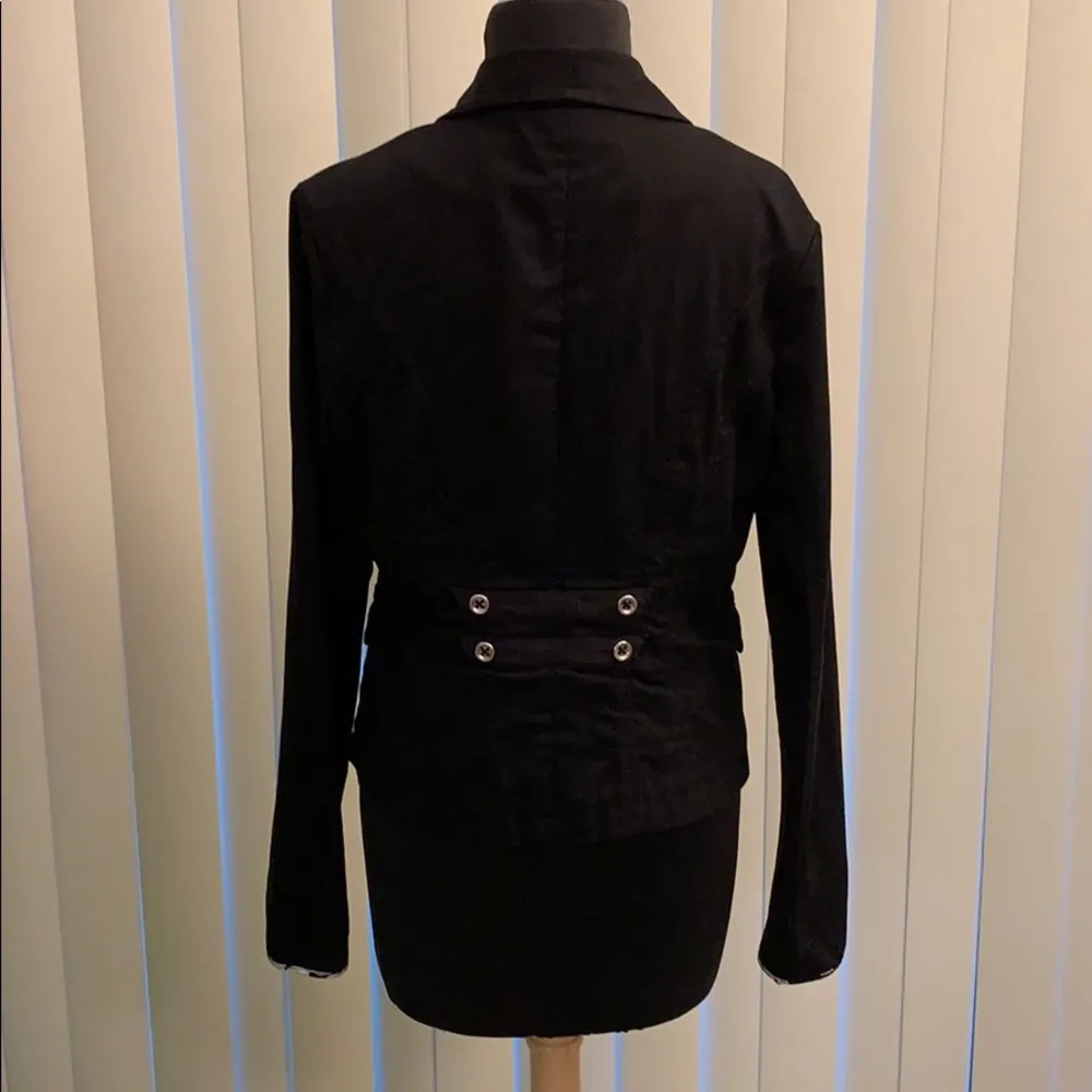 CAbi Black Twill Military Style Jacket. EUC. - Image 3