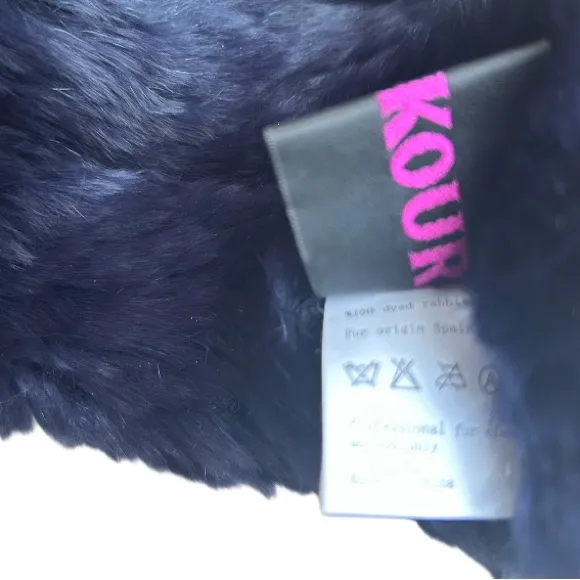 Rabbit Fur Navy Blue Pom - Image 7