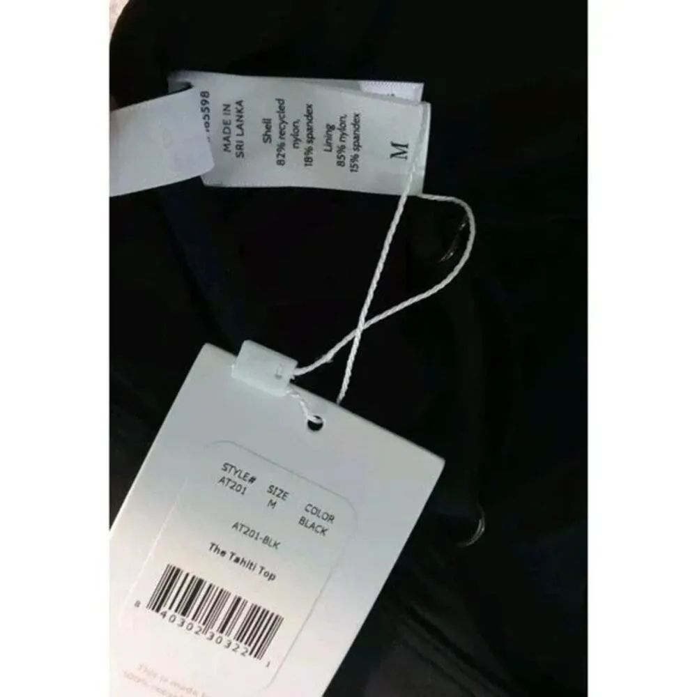 NWT Andie Swim The Tahiti Bikini Top Removable Pads Adjustable Straps M Black - Image 6