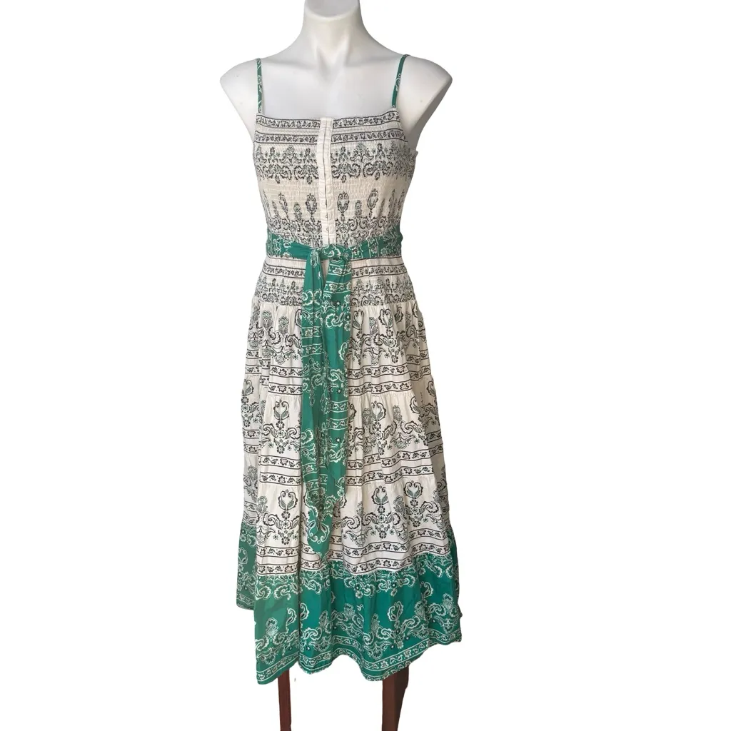 Betsey Johnson Bandana Print Corset Bodice Ruffle Hem Dress, Sz XXL - Image 4