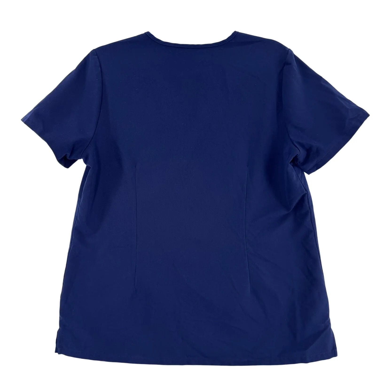 FIGS Women’s Technical Collection Navy Scrub Top Size Medium V-Neck One Pocket - Image 2