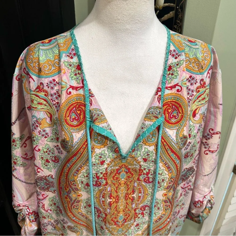 Soft Surroundings Boho Paisley Tunic Top – Size Medium - Image 2