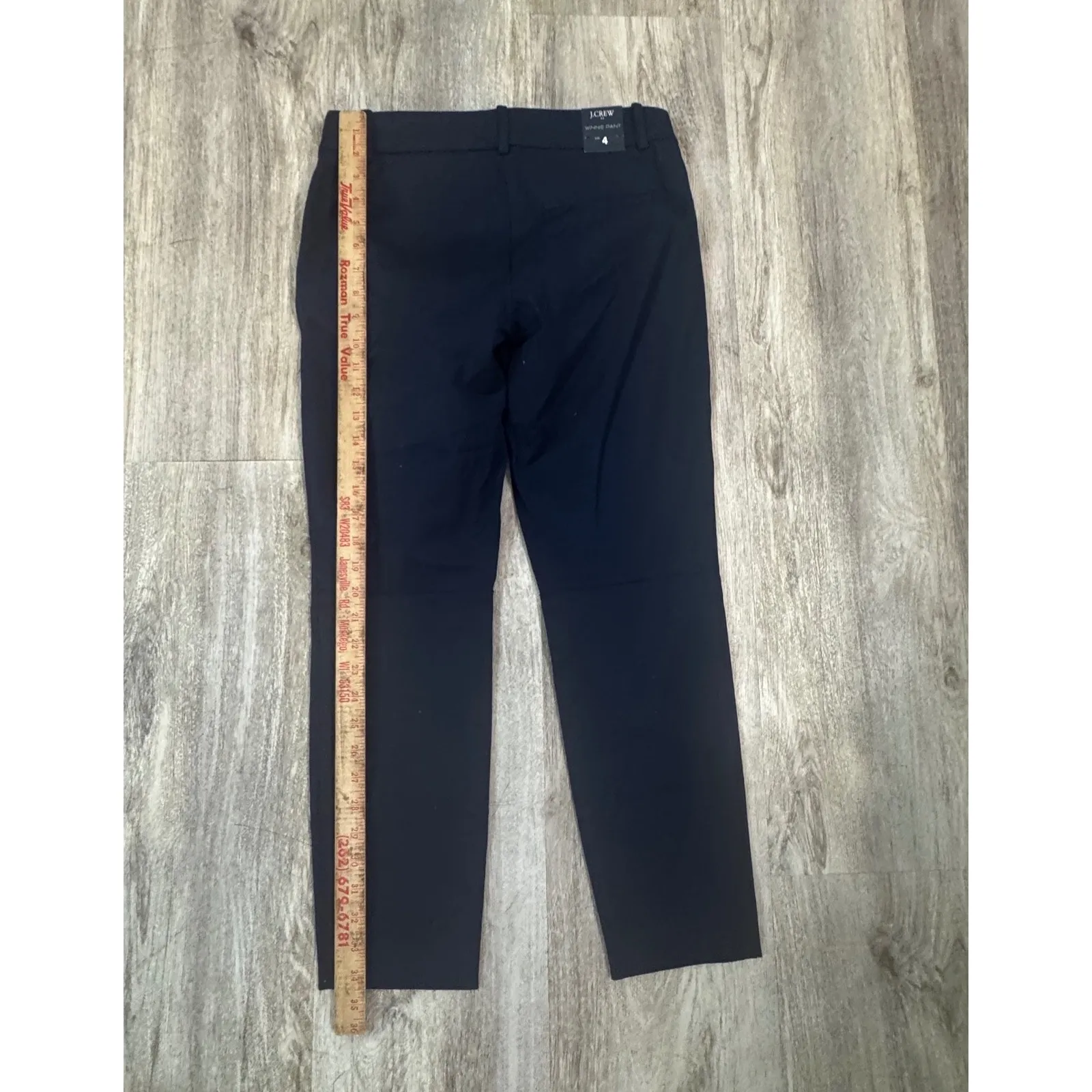 J Crew Winnie Pant Navy Blue Straight Leg Ankle Length Womens Size 4 - Image 5