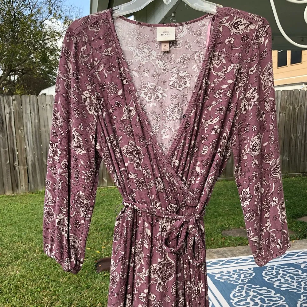 Knox Rose Floral Print Maxi/MIDI Dress Mauve size M - Image 2