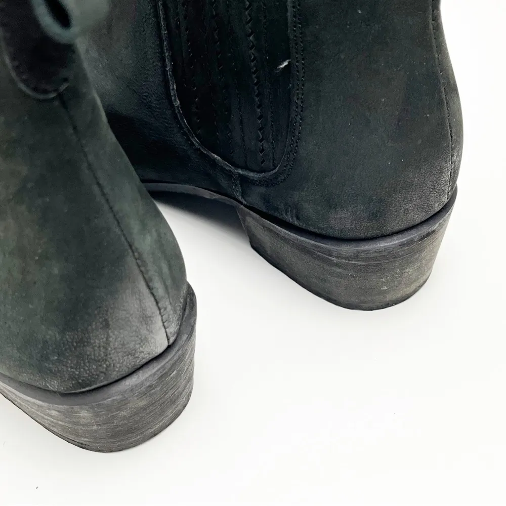 STEVE MADDEN Black Leather Slip On Ankle Booties, Size 10 - Image 12