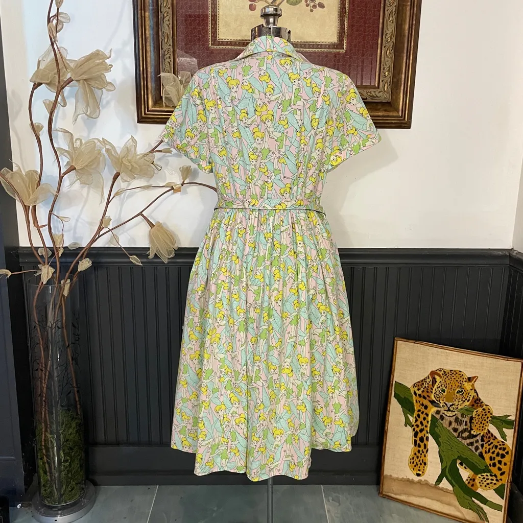 Disney Tinker Bell Button Up Short Sleeve Swing Dress Pockets Torrid Sz 10 🧡🎀 - Image 12