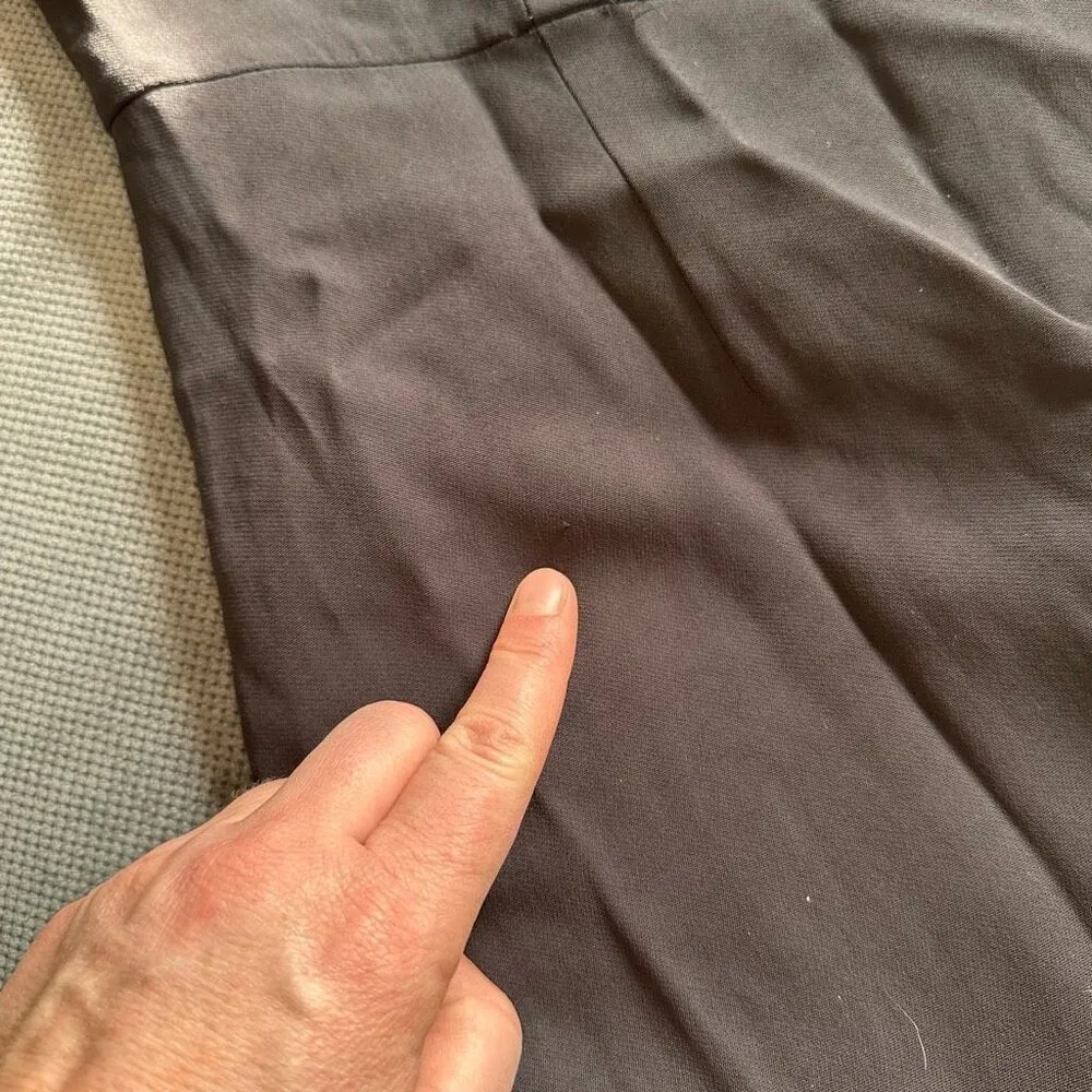 Boden Women's Size 8R Flippy Pencil 3/4 Sleeve Ruffles Cocktail Midi Dress Black - Image 8